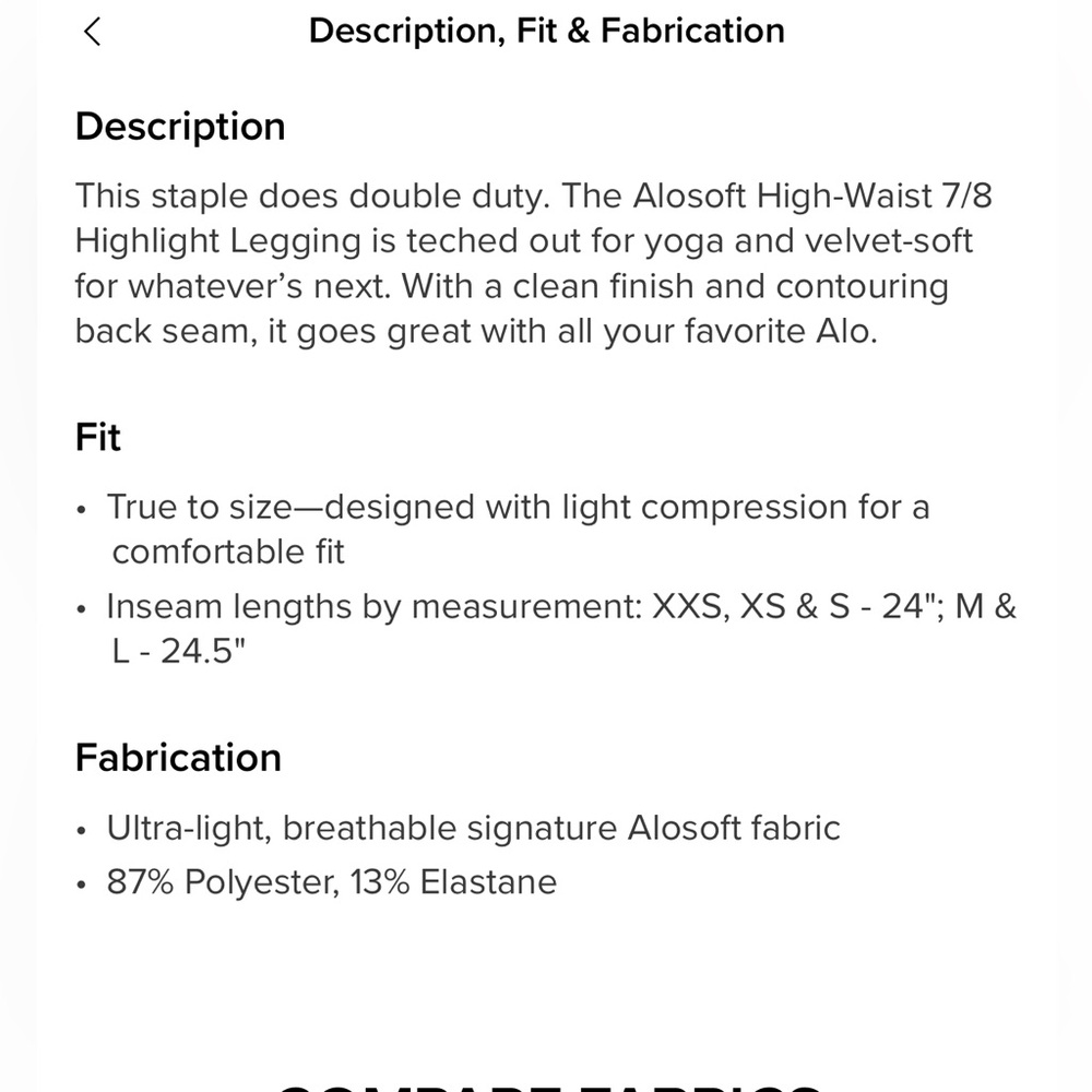 Alo ALOSOFT HIGH-WAIST 7/8 leggings - Picture 6 of 6